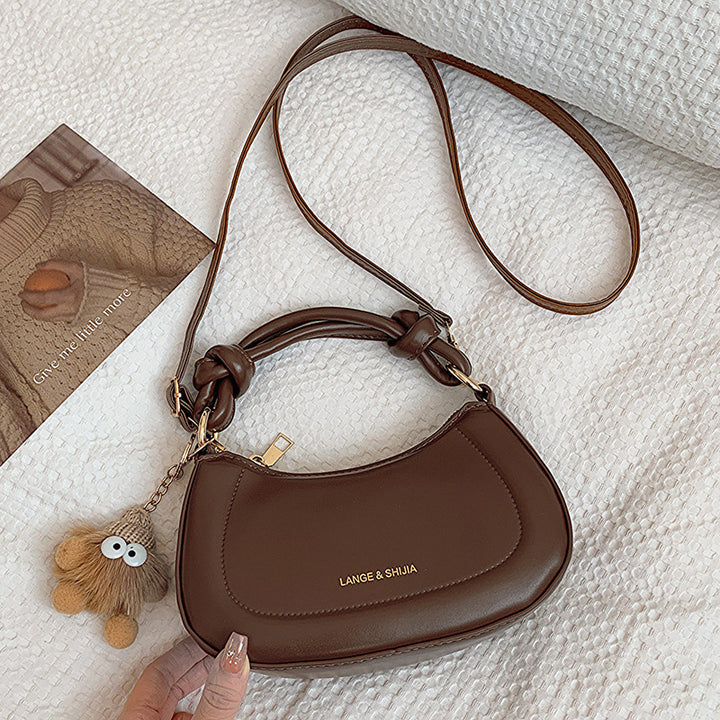Damen elegante Hobo-Handtasche mit verspieltem Anhänger Nord Taschen