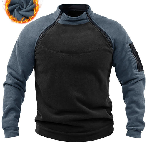 Herren Technischer Fleece-Pullover mit winddichter Frontpaneel und Armtasche Nord Taschen