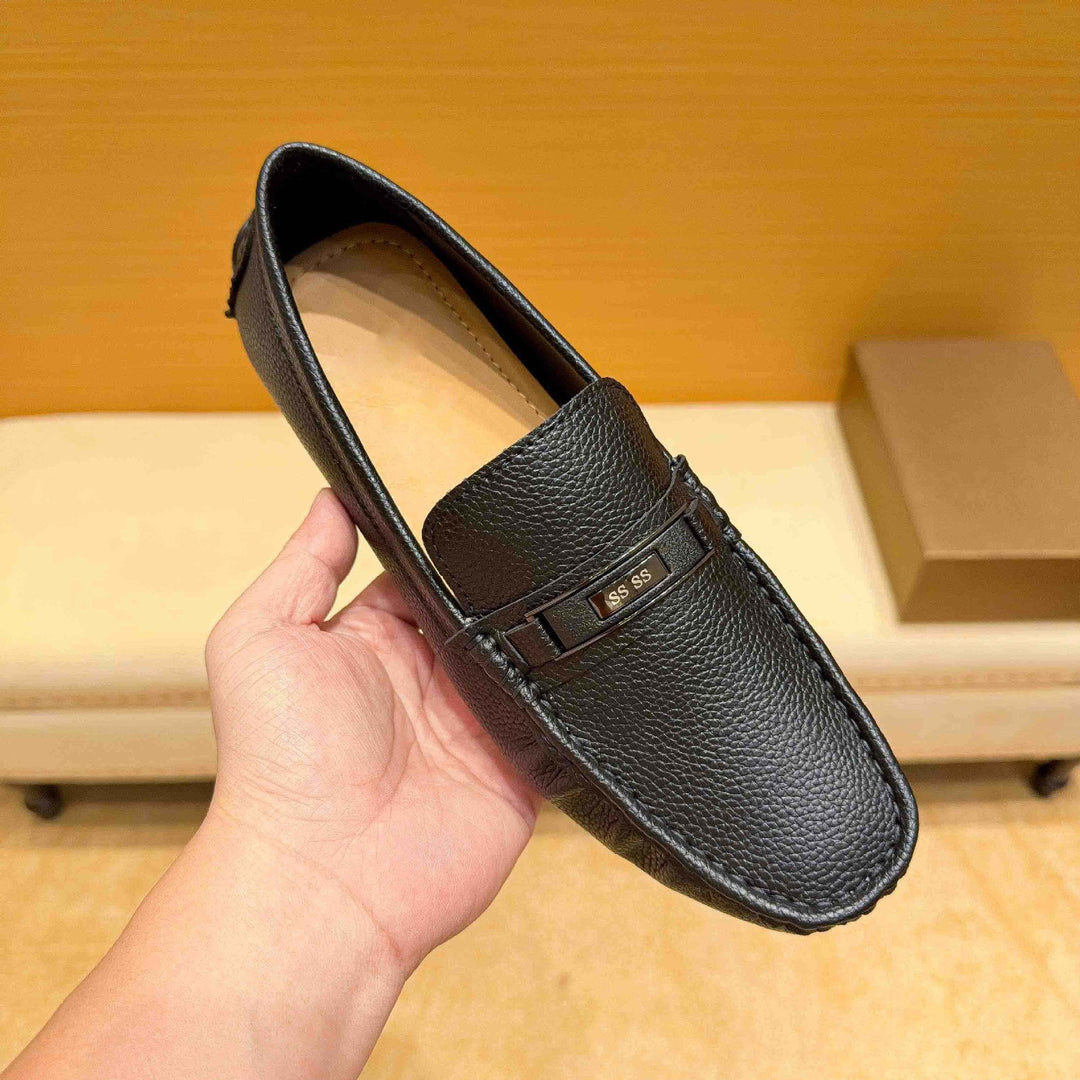 Herren Mokassins aus hochwertigem Leder mit eleganter Ziernaht Nord Taschen