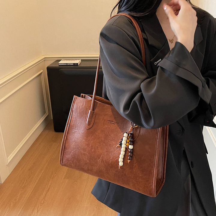 Damen Sportliche Shopper-Tasche mit charmantem Anhänger Nord Taschen