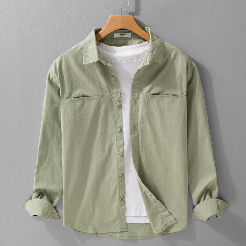 Herren Casual-Layering Hemdjacke mit versteckten Brustpaspeln und weichem Griff Nord Taschen