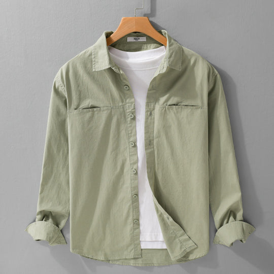 Herren Casual-Layering Hemdjacke mit versteckten Brustpaspeln und weichem Griff Nord Taschen