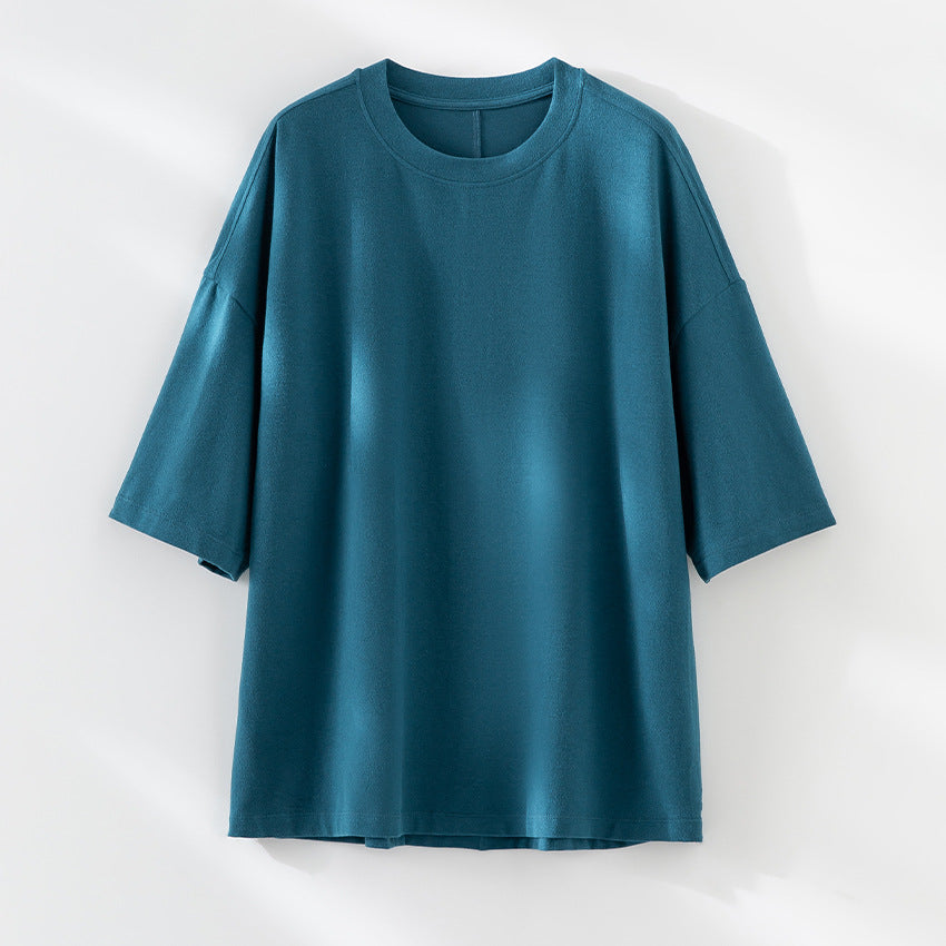 Herren Oversized T-Shirt aus hochwertigem Baumwollmix mit überschnittener Schulter und lockerem Fall Nord Taschen