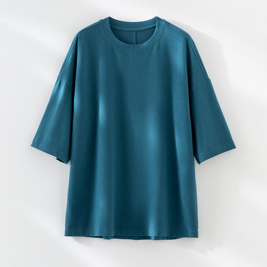 Herren Oversized T-Shirt aus hochwertigem Baumwollmix mit überschnittener Schulter und lockerem Fall Nord Taschen