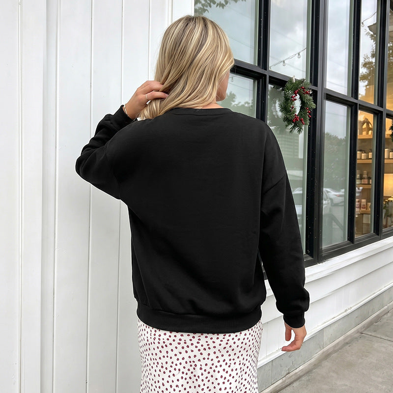 Damen Lässiger Pullover mit oversized Schleife Nord Taschen