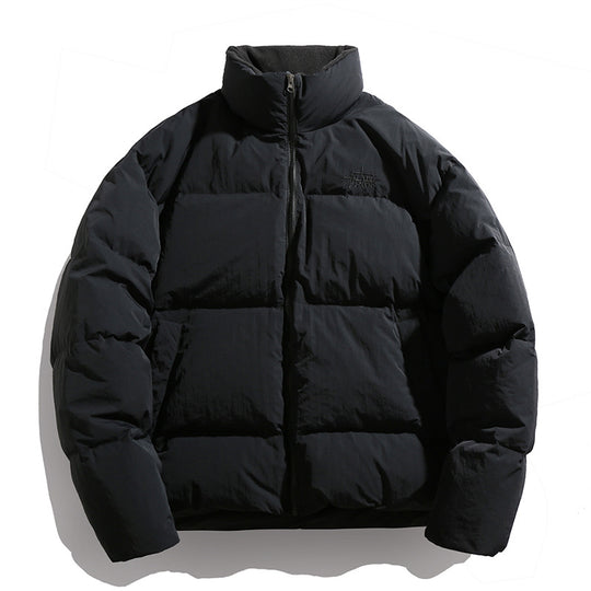 Damen Kurz geschnittene Daunenoptik‑Steppjacke mit hohem Stehkragen und Fleecefutter Nord Taschen