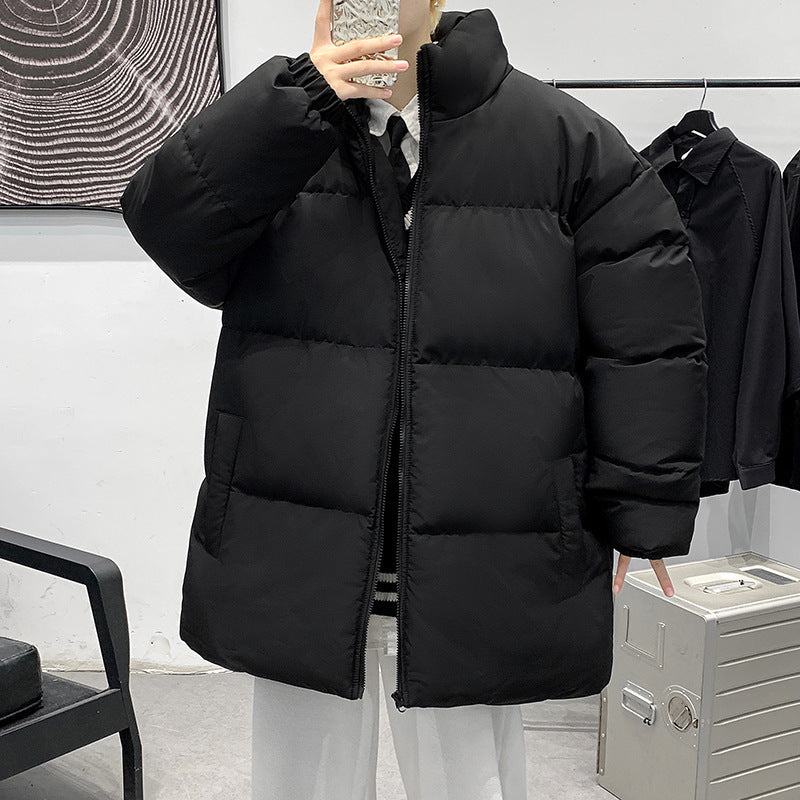 Damen Gepolsterte Oversize-Steppjacke mit hohem Stehkragen und geradem Schnitt Nord Taschen