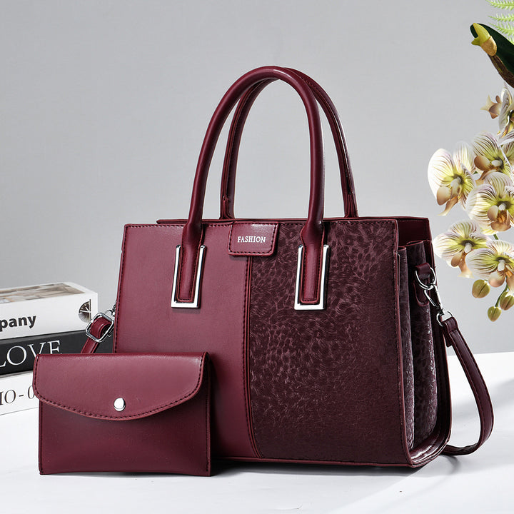 Damen modische Handtasche mit eleganter Struktur und abnehmbarer Clutch Nord Taschen