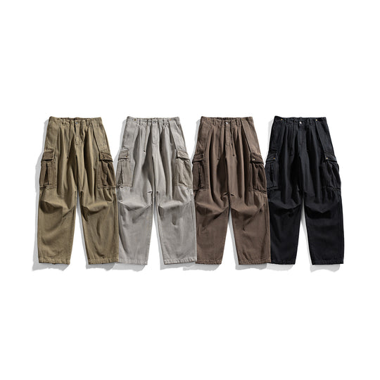 Herren Cargo-Hose mit Kordelbund, weitem Schnitt und Mehrfachtaschen Nord Taschen