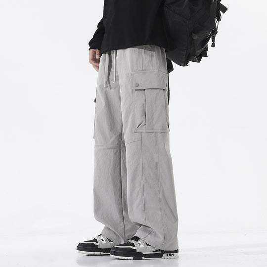 Herren Oversize-Cargohose im Utility-Stil mit Tunnelzugbund und großen Klappentaschen Nord Taschen