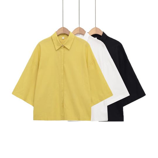 Damen Oversized-Hemdbluse mit kastiger Silhouette und Fledermausärmeln Nord Taschen