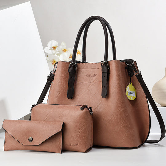 Damen Handtaschen-Set mit abnehmbarer Clutch und Kosmetiktasche Nord Taschen