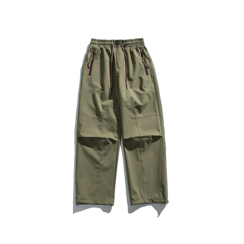 Herren Cargo-Hose mit elastischem Bund, Knie-Paneelen und Reißverschluss-Saum Nord Taschen