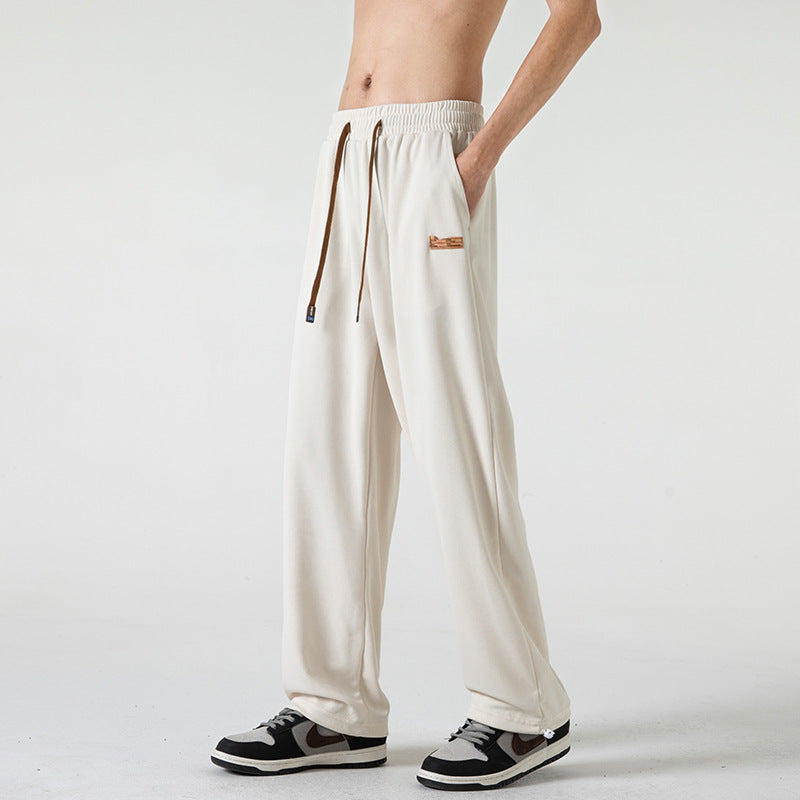 Herren Lounge-Jogginghose im Oversize-Straßenstil mit extra weitem Bein und Kordelzug Nord Taschen