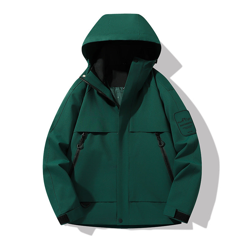 Herren multifunktionale Wasserfeste Softshell-Regenjacke mit abnehmbarer Fleece-Innenjacke Nord Taschen
