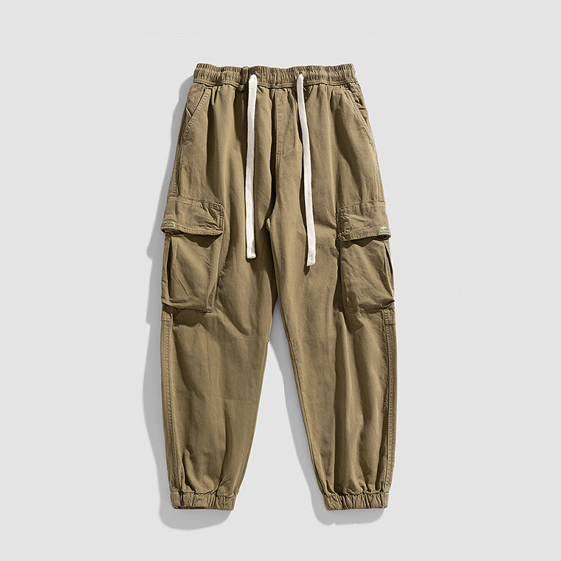 Herren Cargo-Jogger im Military-Style aus Baumwoll-Twill mit Tunnelzugbund und Mehrfachklappentaschen Nord Taschen