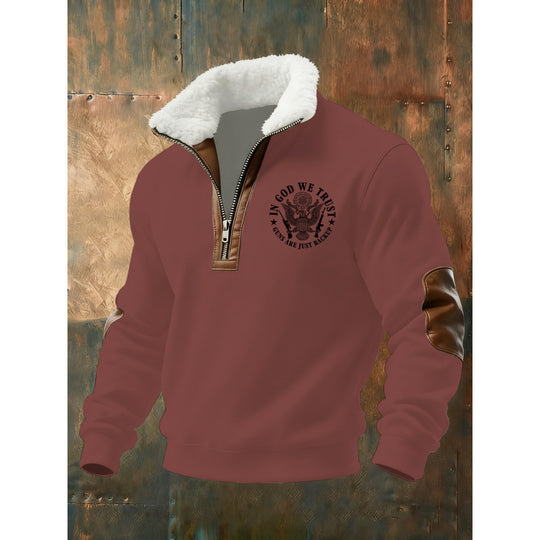Herren Klassischer Kapuzenpullover mit Fleece-Detail Nord Taschen