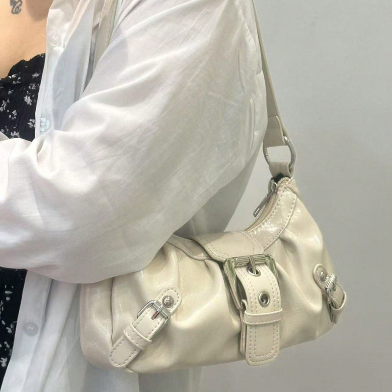 Damen elegante Umhängetasche mit stilvollem Faltendesign und practical Schulterriemen Nord Taschen
