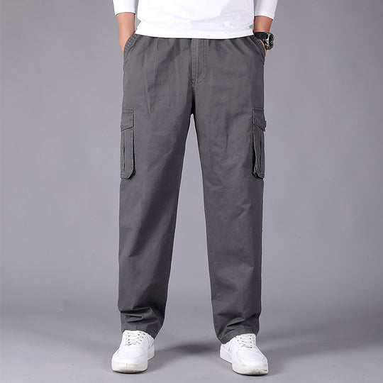 Herren Cargohose im Utility‑Stil mit elastischem Bund, geradem Bein und aufgesetzten Klappentaschen Nord Taschen