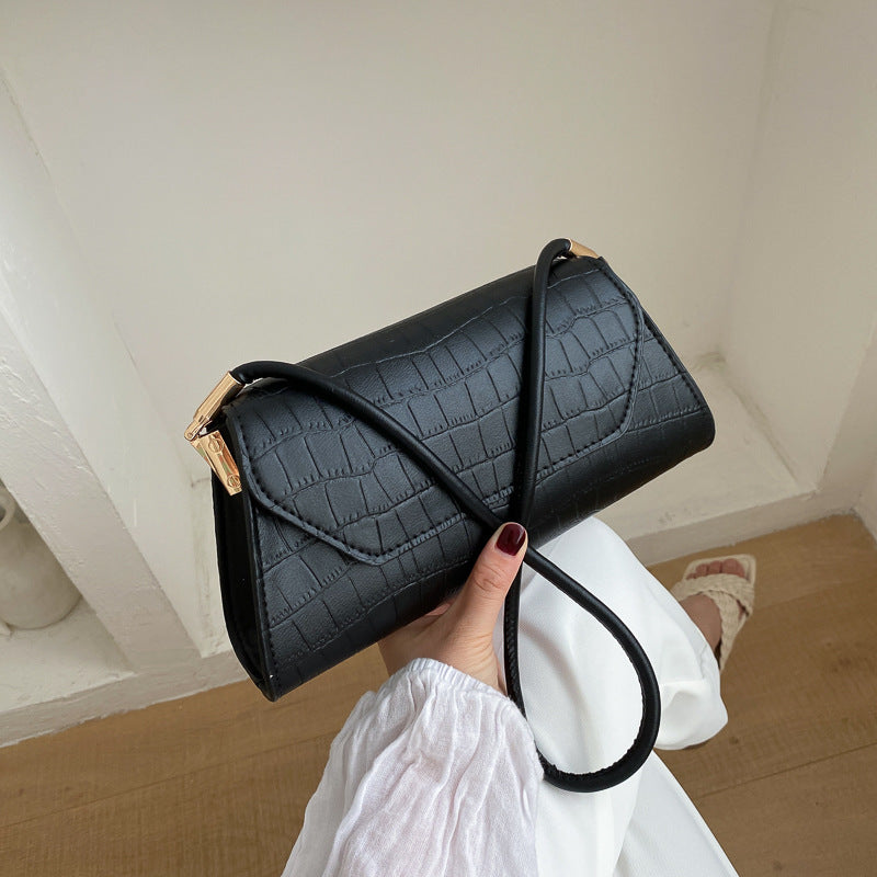 Damen elegante Schultertasche mit Krokodilprägung Nord Taschen