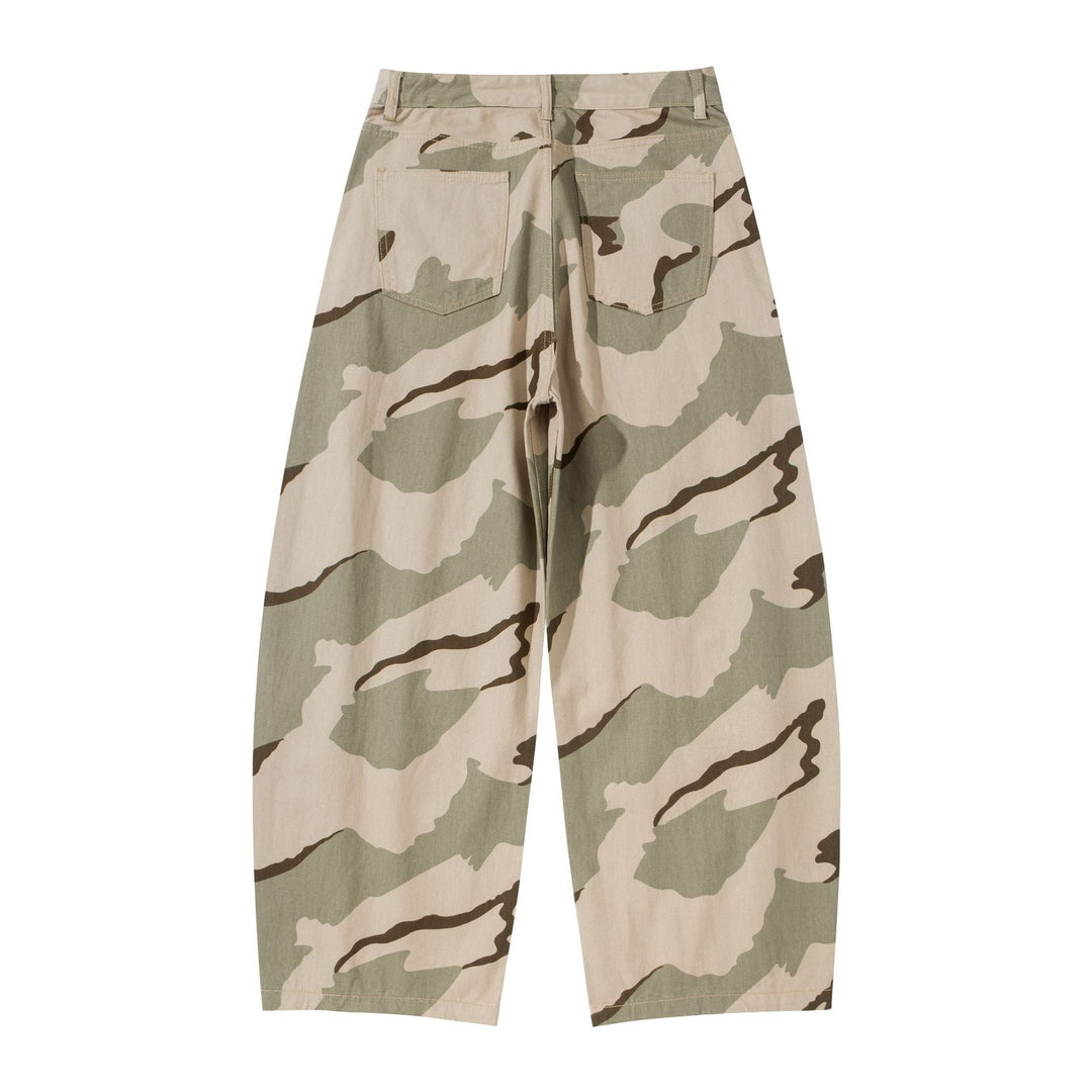 Damen Weite Cropped Cargohose im Camouflage Utility‑Look Nord Taschen