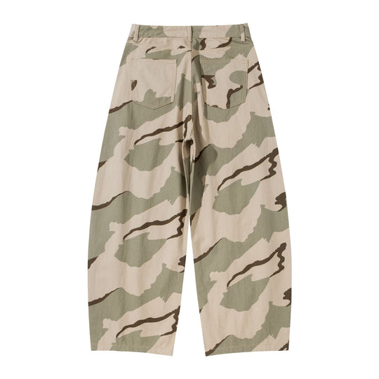 Damen Weite Cropped Cargohose im Camouflage Utility‑Look Nord Taschen