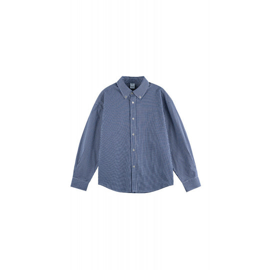 Herren Karo-Oversize-Hemd mit Button-Down-Kragen und gerundetem Saum Nord Taschen