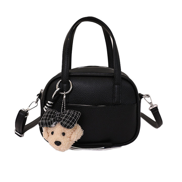 Damen Mini-Handtasche mit verspieltem Tieranhänger Nord Taschen