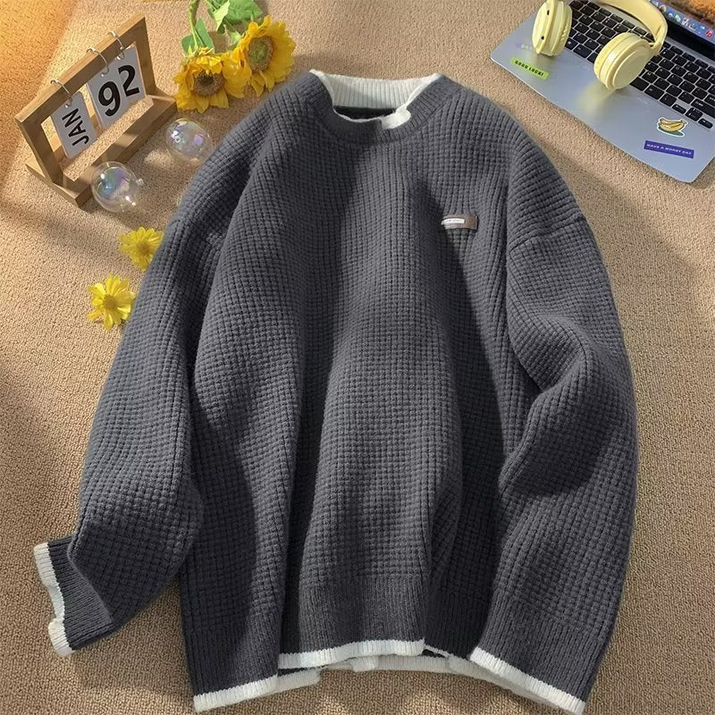 Herren Grobstrickpullover mit hohem Kragen Nord Taschen
