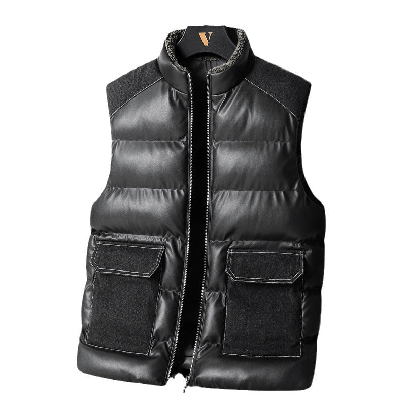 Herren Wattierte Steppweste mit Cargo‑Taschen und hohem Stehkragen Nord Taschen