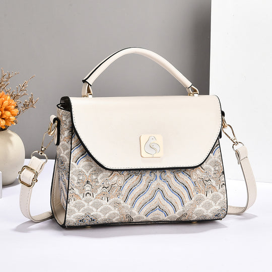 Damen Handtasche mit elegantem floralem Design und abnehmbarem Schulterriemen Nord Taschen