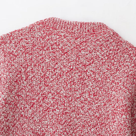 Damen Bouclé-Strickcardigan mit Perlmuttknöpfen und aufgesetzten Taschen Nord Taschen
