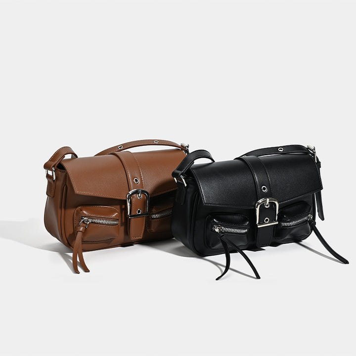Damen Umhängetasche mit funktionalen Reißverschlusstaschen und luxuriösem Kunstleder Nord Taschen
