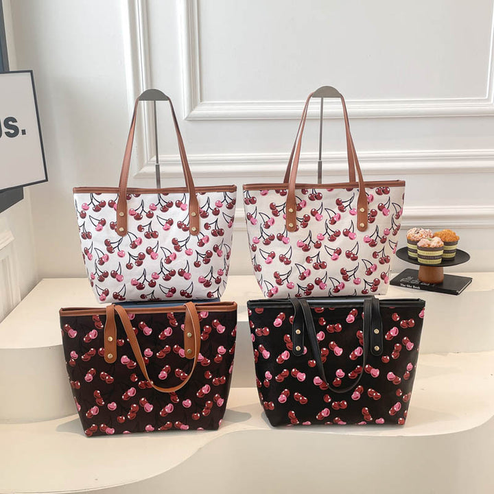 Damen Tote-Bag mit fruchtigem Kirschmotiv Nord Taschen
