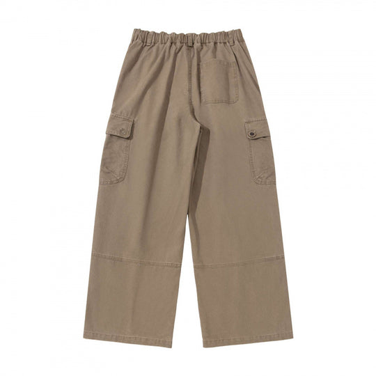 Damen Weite Cargo-Hose mit hohem Bund, großen Klappentaschen und Culotte-Silhouette Nord Taschen