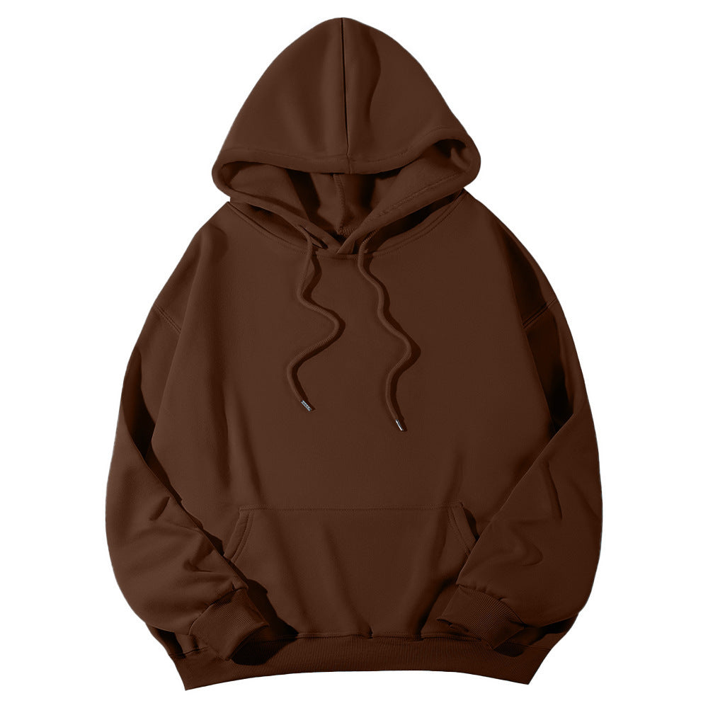 Unisex nan Oversize-Fleece-Hoodie mit tiefer Schulter, Kängurutasche und breitem Rippbund Nord Taschen