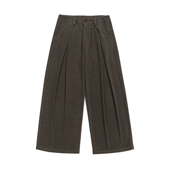 Damen Weite Culotte-Hose mit Bundfalten und hoher Taille Nord Taschen