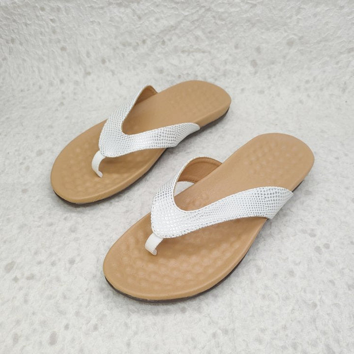 Damen Elegante Zehentrenner-Sandalen mit modischem Riemendesign