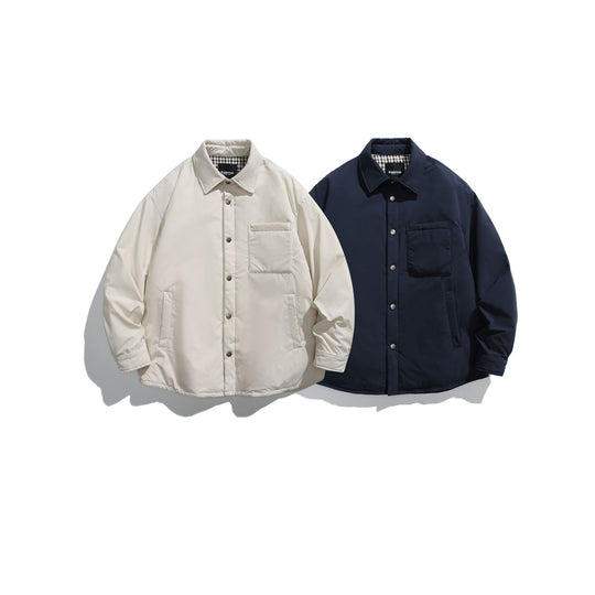 Unisex Wattierte Coach-Jacke mit Karofutter und Druckknopfleiste Nord Taschen