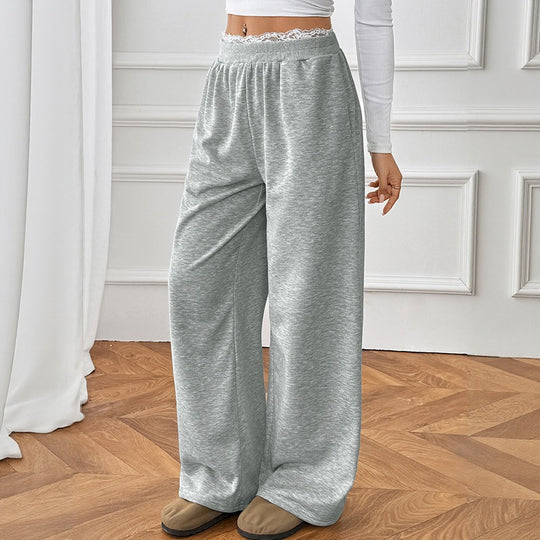 Damen Bequeme und elegante Weite Jogginghose Nord Taschen