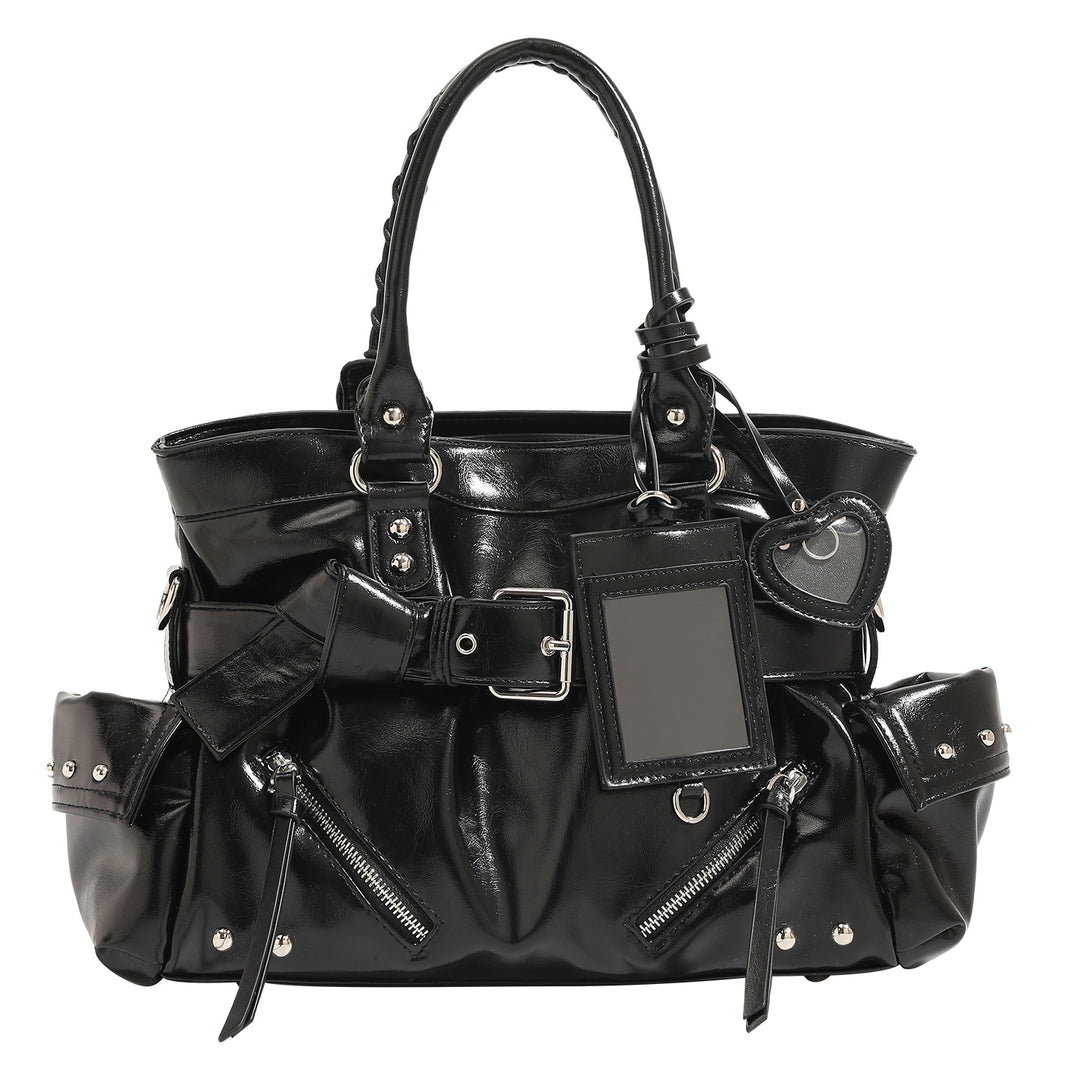 Damen elegantes und vielseitiges Handtaschenmodell mit praktischen Außentaschen Nord Taschen