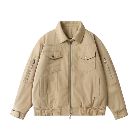 Unisex Urbaner Utility‑Blousonjacke mit Cargo‑Taschen und Zwei‑Wege‑Reißverschluss Nord Taschen