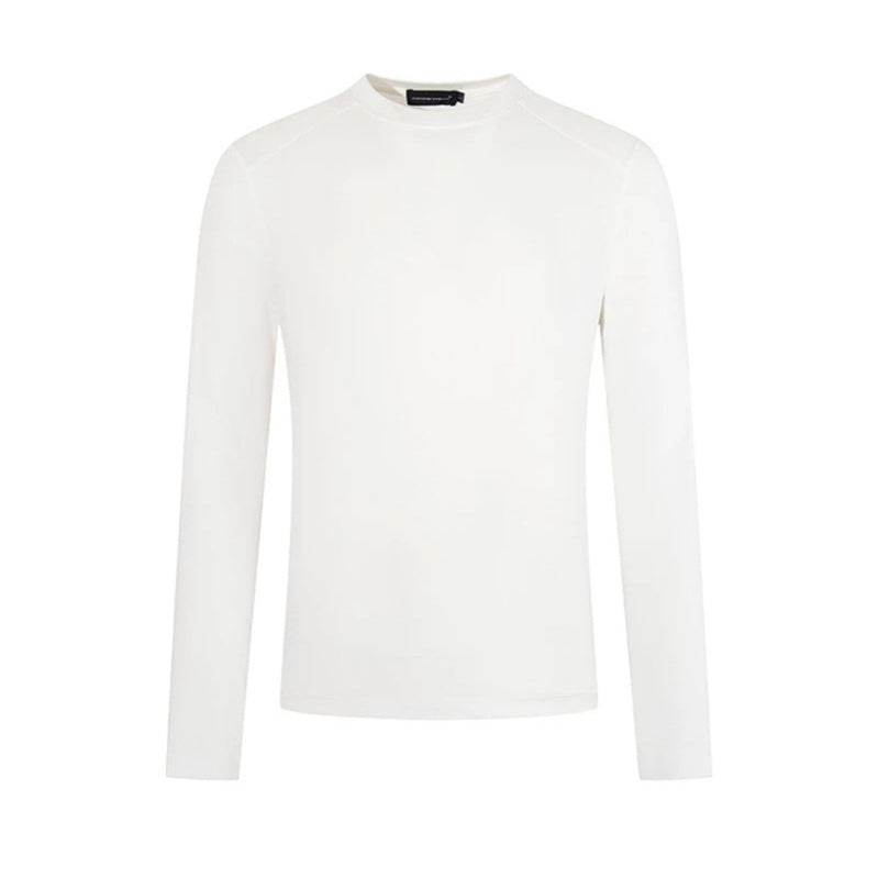 Herren Feinstrick-Pullover mit Rundhalsausschnitt aus Merinowolle Nord Taschen