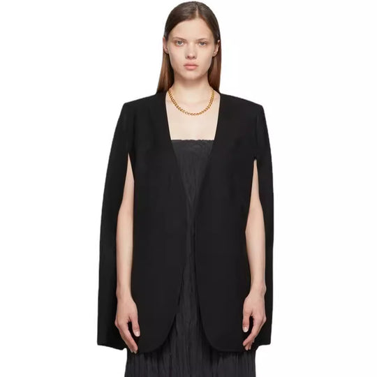 Damen Cape-Blazer mit offenem Fall und seitlichen Arm-Schlitzen Nord Taschen