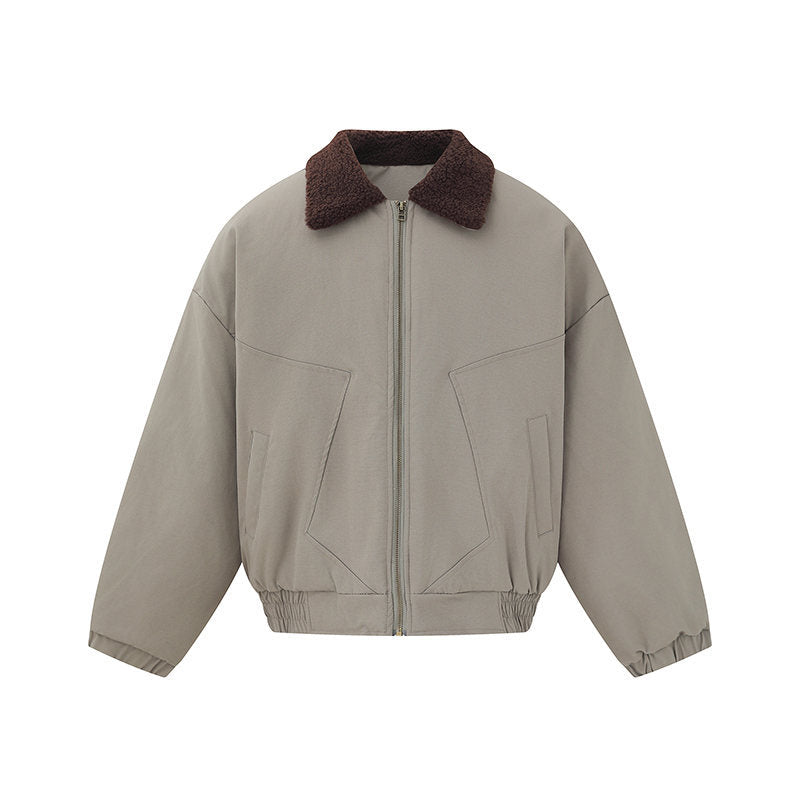 Unisex Kurzblouson-Bomberjacke im Boxy-Cut mit Teddykragen Nord Taschen