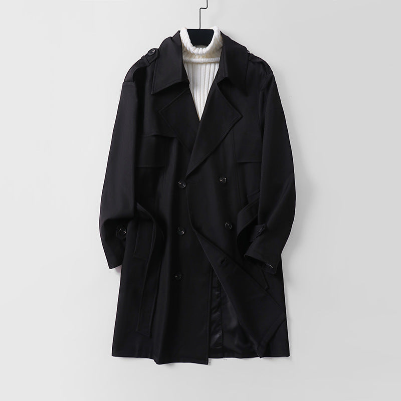 Damen Moderner Kurzmantel im Trench‑Stil mit doppelreihiger Knopfleiste und Epauletten Nord Taschen
