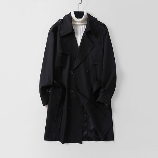 Damen Moderner Kurzmantel im Trench‑Stil mit doppelreihiger Knopfleiste und Epauletten Nord Taschen