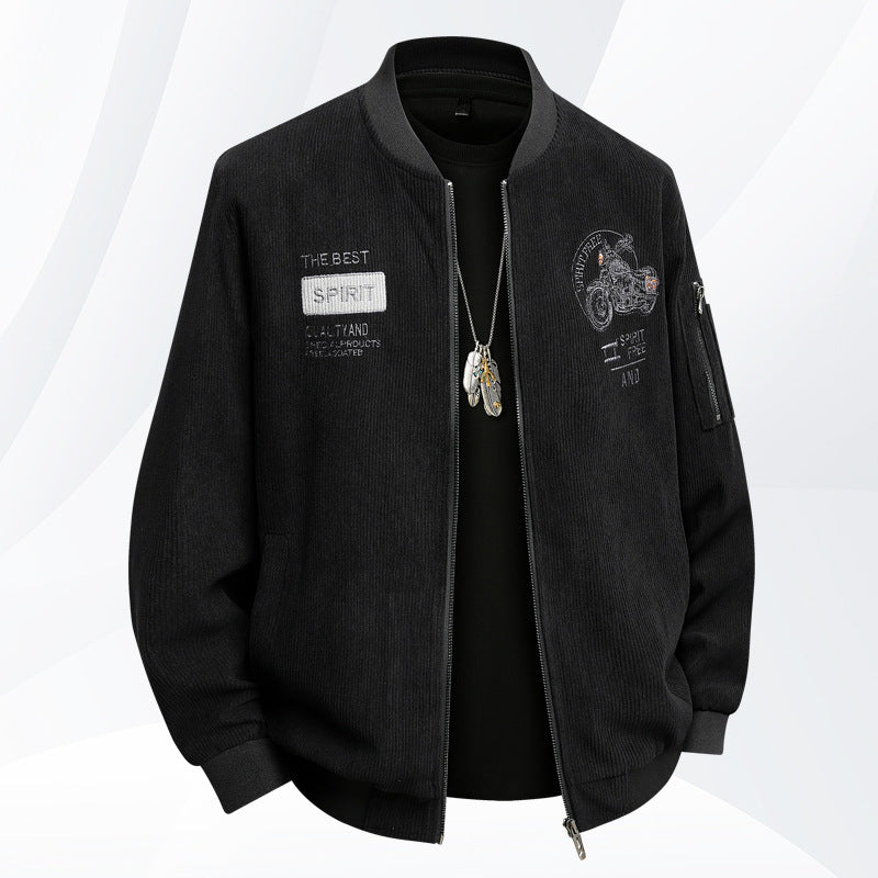 Herren Modische Bomberjacke mit stylischem Motorrad-Design Nord Taschen