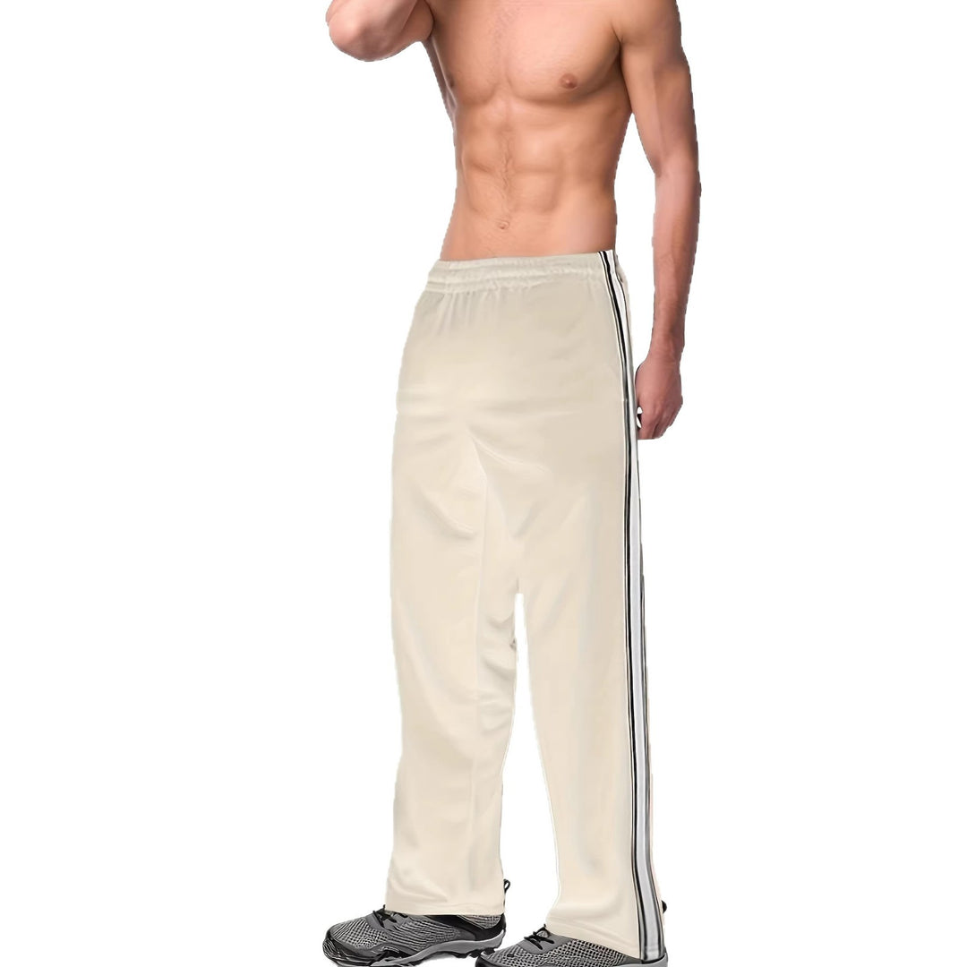Herren Sportliche Trainingshose mit seitlichem Tape-Streifen und elastischem Bund Nord Taschen
