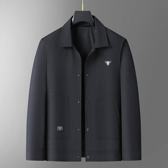 Herren Leichte technische Coachjacke mit Ripstop-Struktur, Druckknöpfen und aufgesetzten Taschen Nord Taschen